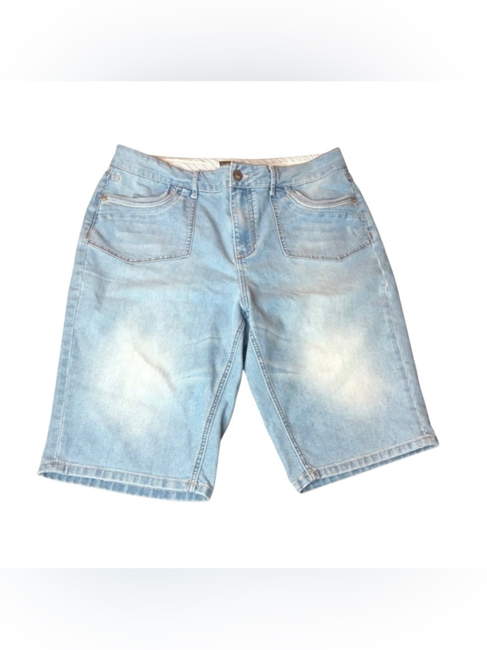 Denver Hayes Bermuda Blue Denim Jean Shorts Size 14